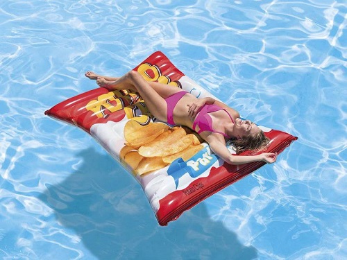 intex 58776eu, intex potato chips float, sacchetto di patatine gonfiabile intex, giochi per mare e piscina gonfiabili, 
