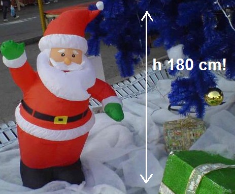 babbo natale, babbo natale gonfiabile, 